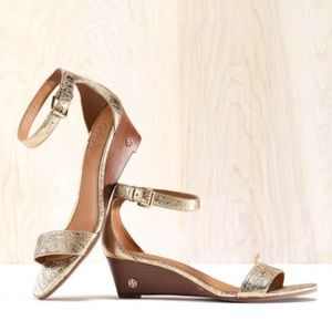 Tory Burch Savannah metallic wedge sandal